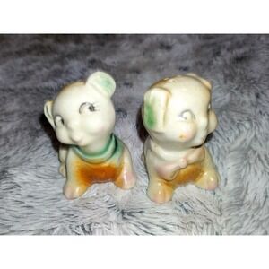 Vintage 1950s Puppy Dog Salt and Pepper Shakers